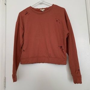 Salmon Distressed Sweatshirt